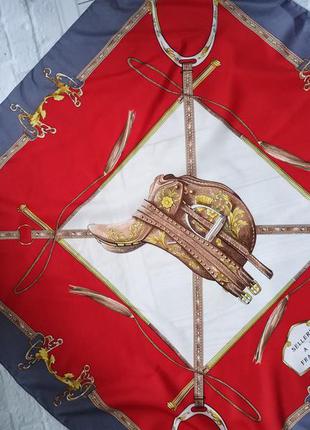 Итальянский винтажный платок sellerie a la francaise5 фото