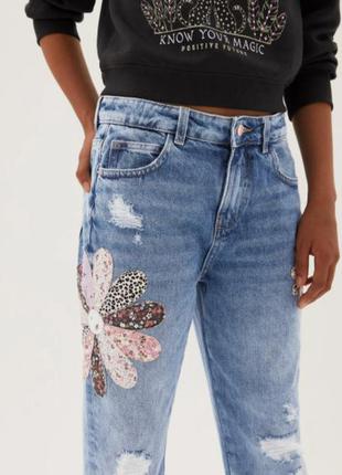 Модные джинсы mom  мом  для девочки marks&spencer5 фото