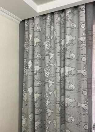 Штори комплект штор з водовідштовхувальної тканини з тефлоновим просоченням5 фото