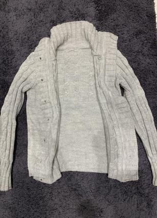 Кардиган, свитер, кофта на пуговицах 70% шерсть8 фото