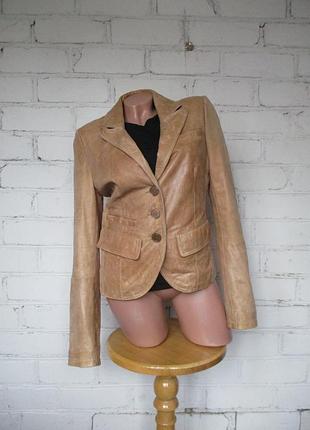 Куртка кожаная беж/s-m