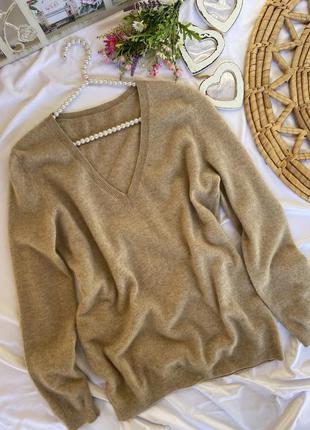 Фирменный стильный качественный натуральный кашемировый свитер джемпер2 фото