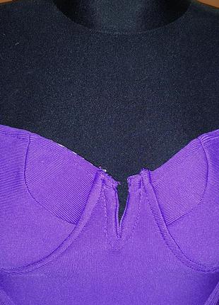 Фіолетова бандажна сукня m-l2 фото
