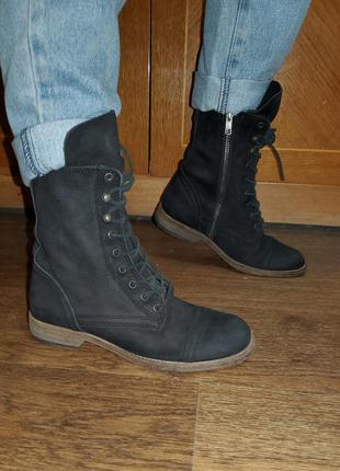 Шкіряні нубук черевики преміум бренду allsaints