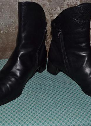 Кожаные ботиночки, полусапожки зимние, 41 размер2 фото