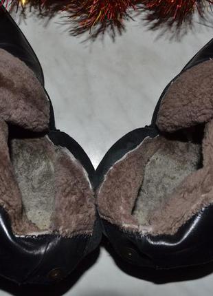 Кожаные ботиночки, полусапожки зимние, 41 размер4 фото