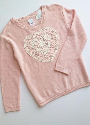 Свитер с кружевным сердцем polomino c&a