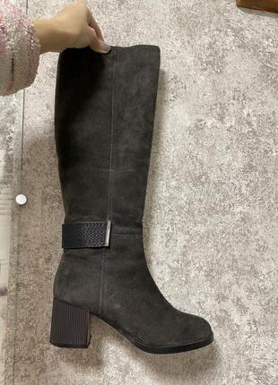 Замшеві зимові чоботи