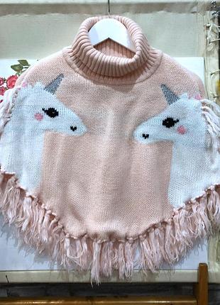 Тёплое пончо h&m 2