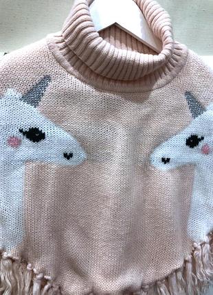 Тёплое пончо h&m 3