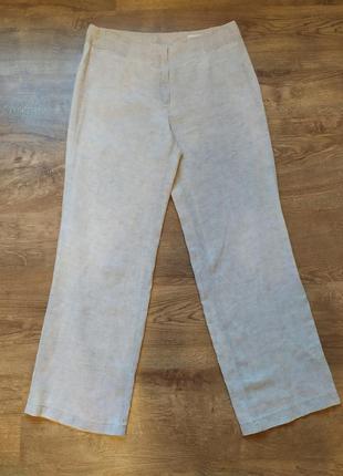 Льняные широкие брюки