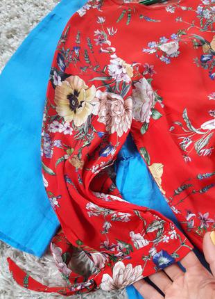Очень красивая яркая блуза в цветочный принт, hallhuber,  p. 12-145 фото