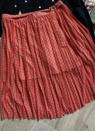 Нарядная юбка плиссе батал marks & spenser2 фото