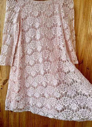 Claudie pierlot платье гипюр розовое maje sandro sezane8 фото