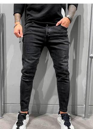 Джинсы мужские базовые зауженные серые турция / джинси чоловічі базові завужені сірі турречина