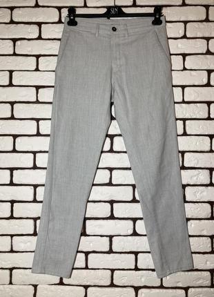 Светло-серые , повседневные, зауженные брюки zara man1 фото