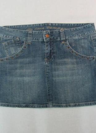 Tom tompson юбка джинсовая короткая размер 42 евро, l/xl, 14