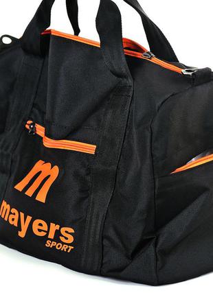 Спортивна сумка mayers чорна для спортзалу спортивної форми середня (88/360/07)