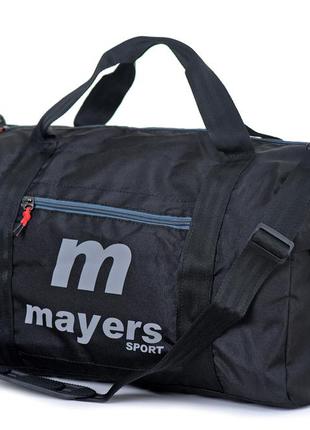 Спортивная сумка mayers черная прямоугольная для спортзала (77/360/06)