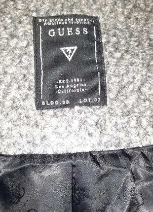 Стильное шерстяное пальто-косуха guess. размер eu46.9 фото