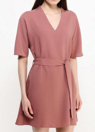 Пыльно розовое платье zara