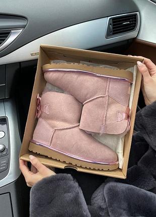 Жіночі ugg mini bailey bow ii dusk | жіночі уггі рожеві