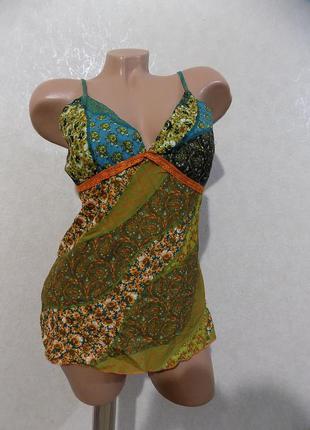 Майка на бретельках коттоновая фирменная clockhouse размер 42-44