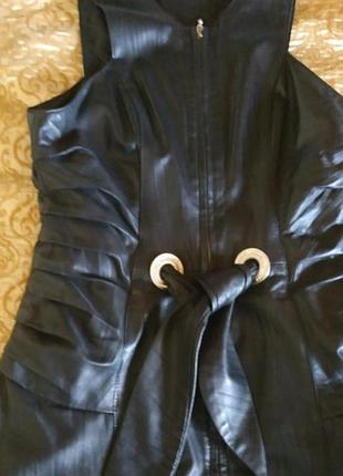 Круте шкіряне плаття - сарафан р. 44-46