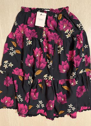 Очень красивая и стильная брендовая юбка в цветах.4 фото