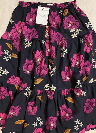 Очень красивая и стильная брендовая юбка в цветах.8 фото