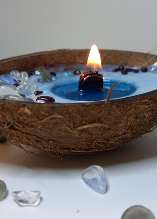 Свічка соєве в кокосі, ручна робота