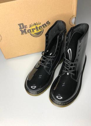 Ботинки грубые лаковые кожаные dr.martens оригинал с коробкой новые