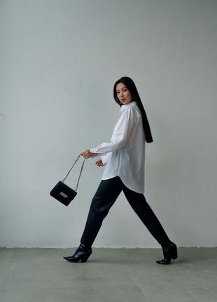 Брюки-банани з еко шкіри6 фото