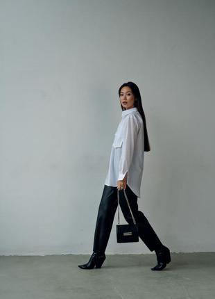 Брюки-банани з еко шкіри8 фото