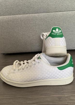 Кросівки білі текстильні adidas stan smith кросівки білі текстильні