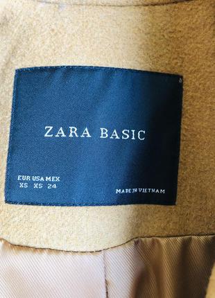 Пальто горчичное шерсть zara6 фото