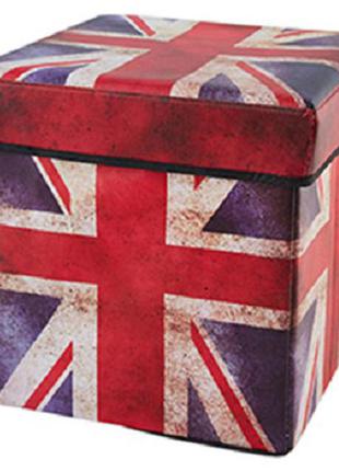 Пуф - короб складаний "прапор британії", банкетка - органайзер6 фото