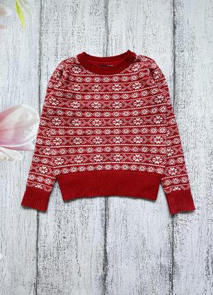 Крута кофта светр легкий і теплий новорічний светр gap 4-5 років