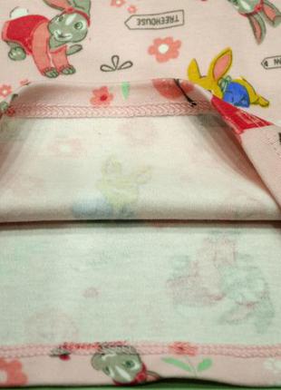 Пижама розовая с кроликами для девочки george 15303 фото