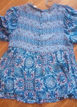 Шикарна віскозна блуза вільного крою з пишним рукавом monsoon 144 фото