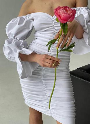 Сукня з об'ємними рукавами8 фото