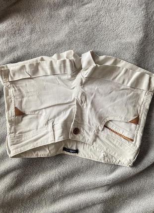 Oodji шорты белые плотный джинсовые3 фото