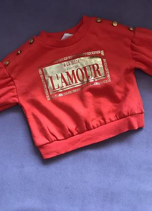 Модная тёплая толстовка, свитшот river island, 9–12 месяцев