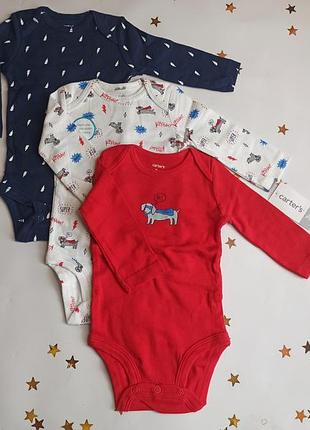 Бодики набор картерс длинный рукав carters боді бодік боди бодик поштучно