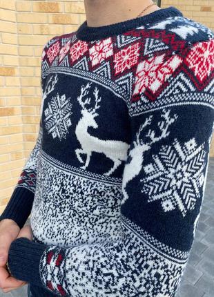 Новогодний свитер, свитер с оленями2 фото