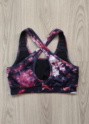 Спортивный топ workout by atmosphere с перекрещенной спинкой / dark tie dye2 фото