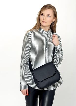 Мега стильна компактна чорна сумка через плече, крос боді