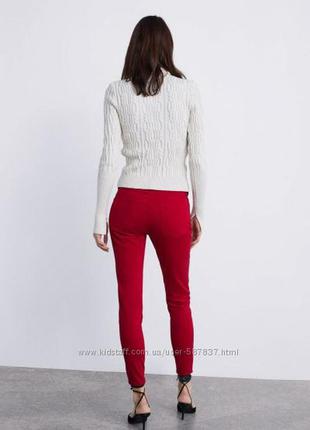 Zara брендовые красные джинсы скинни xs-s оригинал4 фото