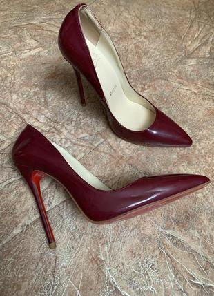 Шикарные туфли лодочки, натуральная кожа, christian louboutin оригинал!9 фото