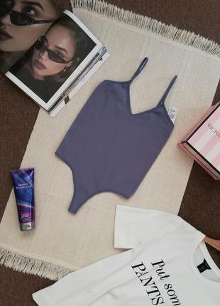 Бозовое боди top shop